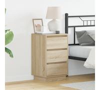 Vidaxl Cabinet De Chevet Avec Led Chêne Sonoma 39x34,5x65 Cm Bois D'ingénierie