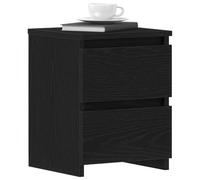 vidaXL Cabinet de Chevet avec tiroir 2 pcs Chêne Noir 30 x 30 x 40 cm, Meuble de Rangement Rustique, Table de Chevet compacte, Organisateur de Chambre, décor Pratique