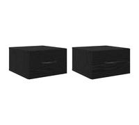 vidaXL Cabinet de chevet avec tiroir 2 pcs Chêne noir 35 x 35 x 20 cm