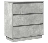 vidaXL Cabinet de Chevet avec tiroir avec Gris béton 71 x 34.5 x 75 cm, Table de Nuit Moderne, Meuble Minimaliste, Rangement Pratique, Design Compact et élégant.
