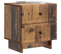 vidaXL Cabinet de Chevet avec tiroir Bois Ancien 43 x 34,5 x 47,5 cm, Table de Nuit Vintage, Design rectangulaire, Rangement spacieux, Meuble Chambre élégant, Cabinet Pratique