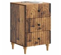 vidaXL Cabinet de Chevet avec tiroir Bois Ancien 43 x 41 x 66,5 cm, Salon Moderne, Solutions de Rangement rectangulaires, mobilier Fonctionnel, Table de Nuit stylée, Design écolo