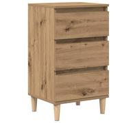 vidaXL Cabinet de Chevet avec tiroir chêne Artisanal 40 x 35 x 70 cm, Table de Nuit compacte, Cabinet rectangulaire, Meuble de Chambre Moderne, Rangement Pratique.