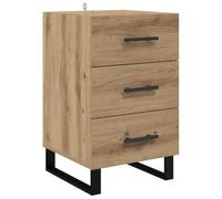 vidaXL Cabinet de Chevet avec tiroir Chêne Artisanal 40 x 40 x 66 cm, Table de Nuit spacieuse, Meuble en Bois Compact, Rustique, Design Pratique pour Petites Chambres, déco Sympa