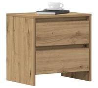 vidaXL Cabinet de Chevet avec tiroir Chêne Artisanal 45 x 34 x 44,5 cm, Table de Chevet Rustique, rangements Pratiques, Meuble décoratif, Parfait pour l'organisation à la Maison