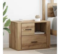 Vidaxl Cabinet De Chevet Avec Tiroir Chêne Artisanal 60 X 36 X 45 Cm