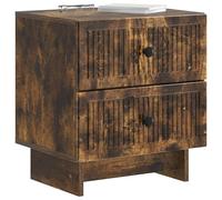 vidaXL Cabinet de Chevet avec tiroir Chêne fumé 43 x 34,5 x 47,5 cm, Table de Nuit Vintage, Design rectangulaire, Rangement spacieux, Meuble Chambre élégant, Cabinet Pratique