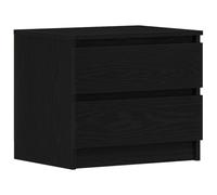 vidaXL Cabinet de Chevet avec tiroir Chêne Noir 50 x 40 x 43.5 cm, Table de Nuit Moderne, compacte, rangements durables, Bien organisée, décor Minimaliste.