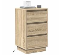 vidaXL Cabinet de Chevet avec tiroir Chêne Sonoma 39 x 34,5 x 65 cm, Table de Nuit élégante, Moderne, Style, Rangement Pratique, rectangulaire avec tiroir