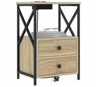 vidaXL Cabinet de Chevet avec tiroir Chêne Sonoma 40 x 31 x 60 cm, Table de Rangement compacte, Meuble Rustique pour Chambre, Table de Nuit Fonctionnelle, Essentiel Moderne