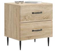 vidaXL Cabinet de Chevet avec tiroir Chêne Sonoma 43 x 34,5 x 47,5 cm, Unité de Rangement pour Chambre, Table de Nuit Vintage, Meuble rectangulaire, Design épuré, Organisation Solide