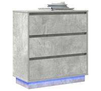 vidaXL Cabinet de chevet – Table de nuit avec tiroir – Gris béton – 71 x 34,5 x 75 cm