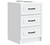 Cabinet de chevet avec tiroir Bois d'ingénierie Table nuit chambre vidaXL vidaXL