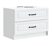 vidaXL Cabinet de Chevet Blanc 62 x 34,5 x 44,5 cm Bois d'ingénierie