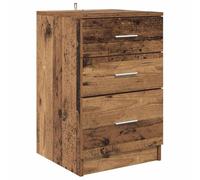 vidaXL Cabinet de Chevet Bois Ancien 40 x 40 x 63 cm Bois d'ingénierie, Cabinet de Nuit Compact, Rangement Pratique, Table Moderne, Accessoire organisé pour la Chambre, unité carrée