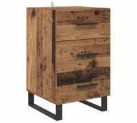 vidaXL Cabinet de Chevet Bois Ancien 40 x 40 x 66 cm Bois d'ingénierie, Table de Nuit spacieuse, Meuble en Bois Compact, Rustique, Design Pratique pour Petites Chambres, déco Sympa
