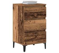 Table de chevet en vieux bois 40x35x70 cm en bois aggloméré