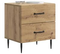 vidaXL Cabinet de Chevet Chêne Artisanal 43 x 34,5 x 47,5 cm, Unité de Rangement pour Chambre, Table de Nuit Vintage, Meuble rectangulaire, Design épuré, Organisation Solide