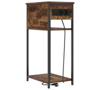 Vidaxl Cabinet De Chevet Chêne Fumé 28.1 X 40.9 X 75 Cm