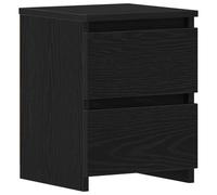 Table de chevet avec tiroirs en chêne noir 30x30x40 cm