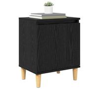 vidaXL Cabinet de Chevet Chêne Noir 40 x 30 x 50 cm Bois d'ingénierie, Table de Nuit compacte, Meuble de Rangement Durable, Organiseur pour Chambre, Essentiel Moderne
