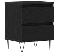 Table De Chevet Vidaxl En Chêne Noir 40x35x50 Cm En Bois D'ingénierie Noir