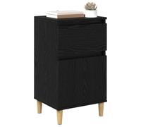 vidaXL Cabinet de Chevet Chêne Noir 40 x 35 x 70 cm Bois d'ingénierie, Table de Chevet Rustique, Meuble en Bois avec tiroir, Rangement Pratique, organisez Vos Essentiels