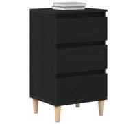 vidaXL Cabinet de Chevet Chêne Noir 40 x 35 x 70 cm Bois d'ingénierie, Table de Nuit Moderne, Rangement Rustique, Meuble Fonctionnel, tiroir Compact pour la Chambre