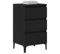 vidaXL Cabinet de Chevet Chêne Noir 40 x 35 x 70 cm Bois d'ingénierie, Table de Nuit rectangulaire Robuste, Organisateur Compact, Meuble en Bois, Rangement Pratique pour la Chambre