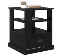 vidaXL Cabinet de Chevet Chêne Noir 50 x 50 x 60 cm Bois d'ingénierie, Table de Nuit Rustique élégante, Rangement stylé, Meuble Compact, Cabinet Polyvalent en Bois