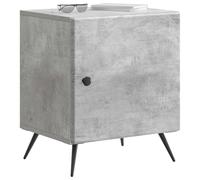 vidaXL Cabinet de Chevet Gris béton 43 x 34,5 x 50 cm, Table rectangulaire Vintage, Meuble Compact avec Espace de Rangement, Organisateur Pratique pour la Chambre
