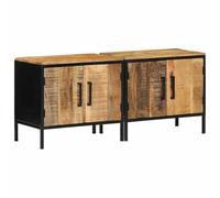 vidaXL Cabinet de Chevet Marron et Noir 50 x 30 x 45 cm, Table de Nuit Moderne, Rangement Compact, Organisateur Pratique, Cabinet Minimaliste pour la Chambre