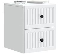 vidaXL Cabinet de Chevet Mural 2 pcs Blanc 33 x 34,5 x 40 cm, Rangement pour Salon, Décor Vintage, Unités murales, Cabinets compacts, Mobilier Gain de Place, Solutions élégantes