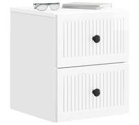 vidaXL Cabinet de Chevet Mural 2 pcs Blanc Brillant 33 x 34,5 x 40 cm, Rangement pour Salon, Décor Vintage, Unités murales, Cabinets compacts, Mobilier Gain de Place, Solutions élégantes
