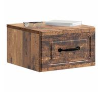 vidaXL Cabinet de Chevet Mural 2 pcs Bois Ancien 34,5 x 33 x 20 cm, Table de Nuit élégante, Table de Chevet compacte, Meuble Moderne, Rangement Malin, Accent Minimaliste