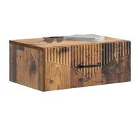 vidaXL Cabinet de Chevet Mural 2 pcs Bois Ancien 49 x 34,5 x 20 cm, Mobilier Moderne pour Chambre, Table rectangulaire, Table de Nuit Pratique, Rangement généreux, Style Chic