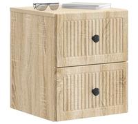 vidaXL Cabinet de Chevet Mural 2 pcs Chêne Sonoma 33 x 34,5 x 40 cm, Rangement pour Salon, Décor Vintage, Unités murales, Cabinets compacts, Mobilier Gain de Place, Solutions élégantes