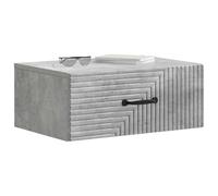 vidaXL Cabinet de Chevet Mural 2 pcs Gris béton 49 x 34,5 x 20 cm, Chambre, Tables de Chevet rectangulaires Modernes, Rangement Pratique, Meubles minimalistes