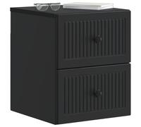 vidaXL Cabinet de Chevet Mural 2 pcs Noir 33 x 34,5 x 40 cm, Rangement pour Salon, Décor Vintage, Unités murales, Cabinets compacts, Mobilier Gain de Place, Solutions élégantes