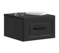 vidaXL Cabinet de chevet mural 2 pcs Noir 34,5 x 33 x 20 cm, Salon moderne, Rangement rectangulaire, Table de chevet compacte, Organisateur de nuit, Essentiels pour chambres de petite taille, Innovant