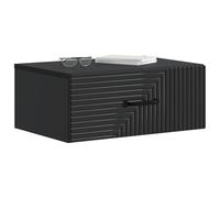 vidaXL Cabinet de Chevet Mural 2 pcs Noir 49 x 34,5 x 20 cm, Rangement de Nuit Compact, Tables Modernes pour Chambre, Design rectangulaire avec Plein d'espace pour Vos Essentiels
