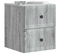 vidaXL Cabinet de Chevet Mural 2 pcs Sonoma Gris 33 x 34,5 x 40 cm, Rangement pour Salon, Décor Vintage, Unités murales, Cabinets compacts, Mobilier Gain de Place, Solutions élégantes