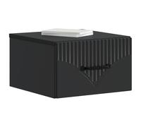 vidaXL Cabinet de Chevet Mural avec tiroir Noir 34,5 x 33 x 20 cm, Mobilier Moderne pour la Chambre, Table de Nuit compacte avec tiroir, Rangement Pratique pour Vos invités, élégant