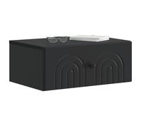 vidaXL Cabinet de Chevet Mural avec tiroir Noir 49 x 34,5 x 20 cm, Solutions de Rangement Amples, Cabinet Vintage rectangulaire, Table de Nuit Flottante Murale pour Organiser la Chambre et Le Salon