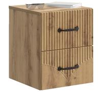 vidaXL Cabinet de Chevet Mural Chêne Artisanal 34,5 x 33 x 40 cm, Meuble de Chambre Moderne, Table de Nuit compacte, Rangement idéal pour Un chez-soi Cosy, Solution Chic