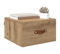 vidaXL Cabinet de Chevet Mural Chêne Artisanal 35 x 35 x 20 cm, Salon, Meuble Moderne, Grand Rangement, Durable, Mural, Design rectangulaire, Meuble Compact, unité organisatrice