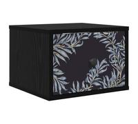 vidaXL Cabinet de Chevet Mural DOKKUM Chêne Noir 36 x 33 x 25 cm, Rangement Moderne pour Chambre, Table de Nuit rectangulaire et Cabinet Mural, Meuble Pratique pour l'organisation