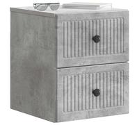 vidaXL Cabinet de Chevet Mural Gris béton 33 x 34,5 x 40 cm, Rangement pour Salon, Décor Vintage, Unités murales, Cabinets compacts, Mobilier Gain de Place, Solutions élégantes