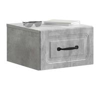 vidaXL Cabinet de chevet mural Gris béton 34,5 x 33 x 20 cm, Salon moderne, Rangement rectangulaire, Table de chevet compacte, Organisateur de nuit, Essentiels pour chambres de petite taille, Innovant