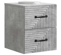 vidaXL Cabinet de Chevet Mural Gris béton 34,5 x 33 x 40 cm, Chambre, Table de Nuit Moderne et élégante, Rangement Compact, Espace Pratique, Meuble Essentiel pour intérieur